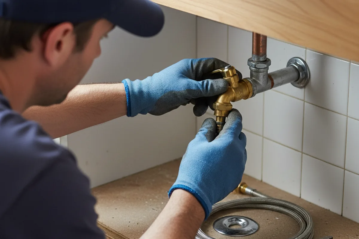 Shutoff valve and fitting work during Emergency Plumbing in South Salem